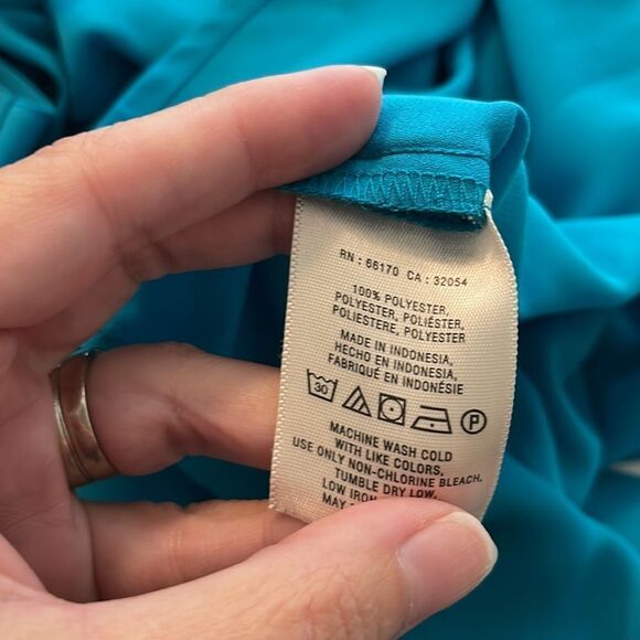 (BOGO FREE) Moulinette Soeurs Anthropologie Pemberton teal button front blouse 2 - Picture 4 of 4